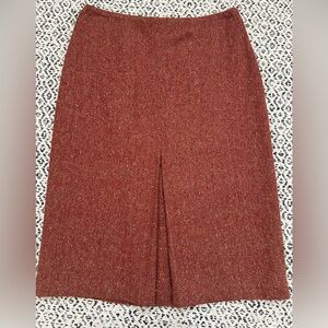 LENA GABRIELLE Dark Redish Brown Skirt  Size 4  WOMEN’s Wool Blend
